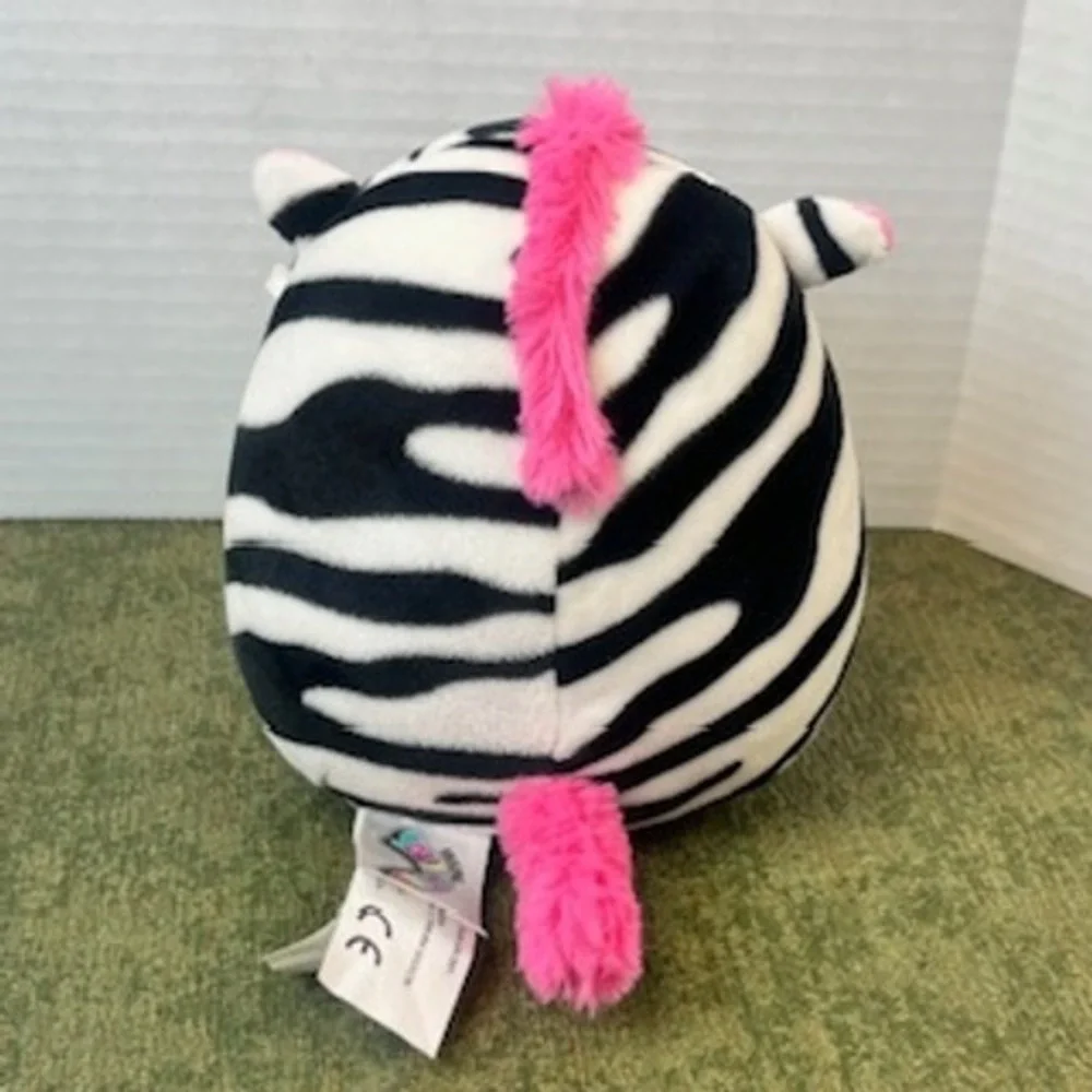 Squishmallows Zebra Plush Black White Pink Tracy 8 Inch‎ Stuffed Animal Toy